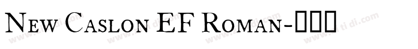 New Caslon EF Roman字体转换